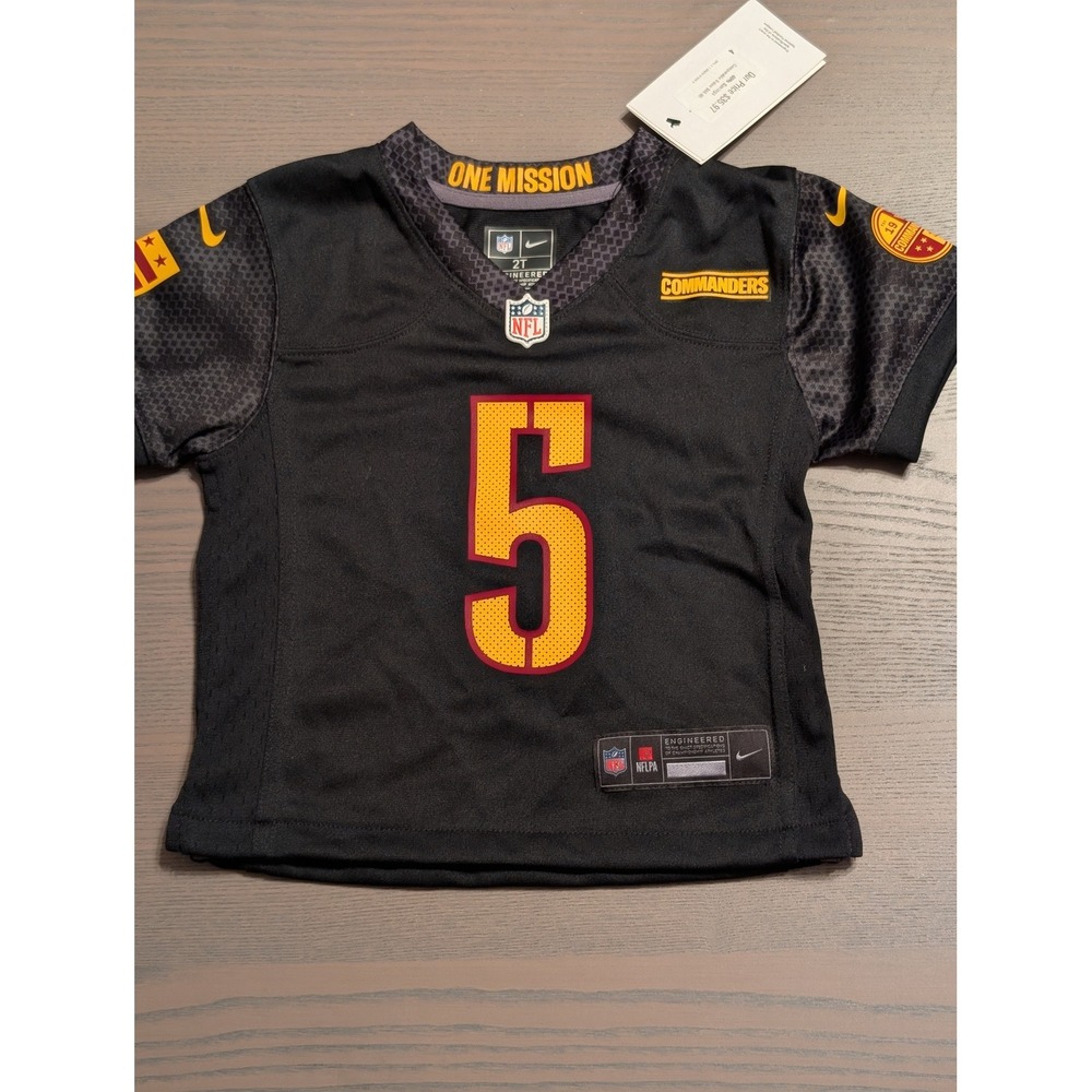 NEW Nike Washington Commanders Jayden Daniels #5 Black Alternate Jersey 2T